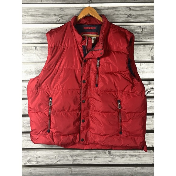Orvis Other - Orvis Puffer Vest Jacket Mens XXL Red Zip Up/Snap Duck Down